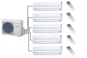 Fujitsu AOYG36KBTA5 Outdoor Unit - 5 Indoor Wall Units 3 Fujitsu AOYG36KBTA5 Outdoor Unit - 5 Indoor Wall Units