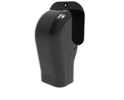 Black Trunking Outlet Cover - TM72