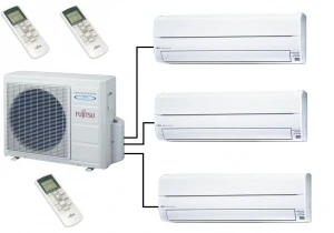 Fujitsu AOYG18KBTA3 Outdoor Unit - 3 Indoor Wall Units 3 Fujitsu AOYG18KBTA3 Outdoor Unit - 3 Indoor Wall Units